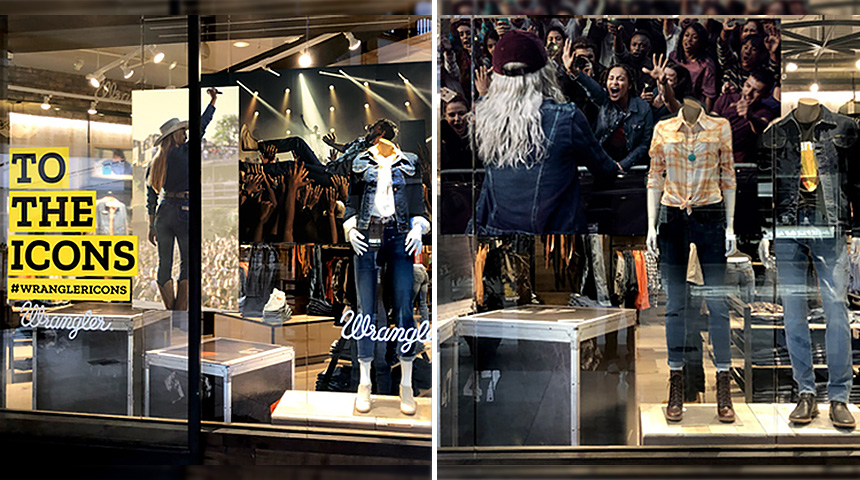 Wrangler ICONS™ store windows - ICONS 2019